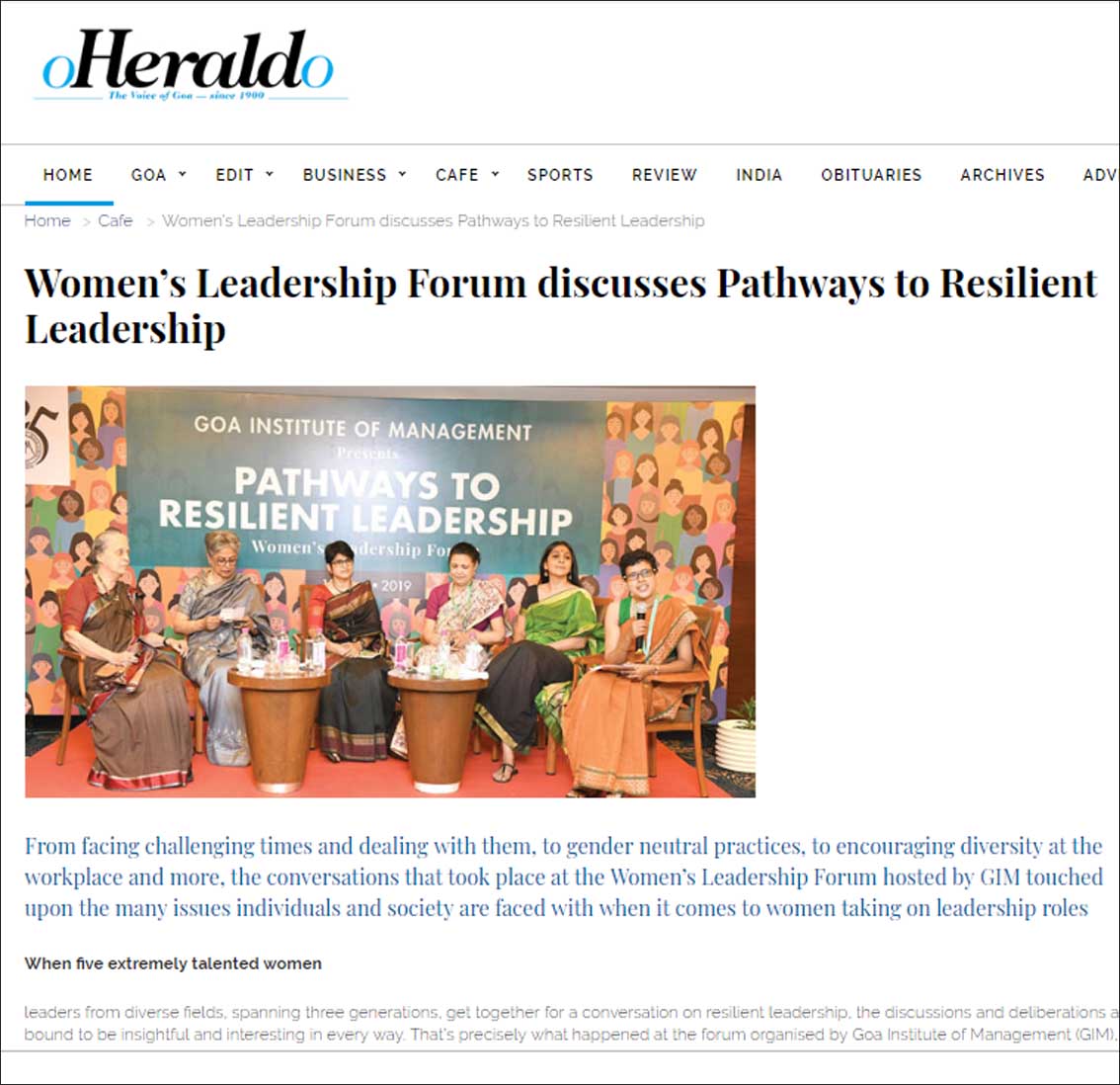 Women's Leadership Forum discusses Pathways to Resilient Leadership